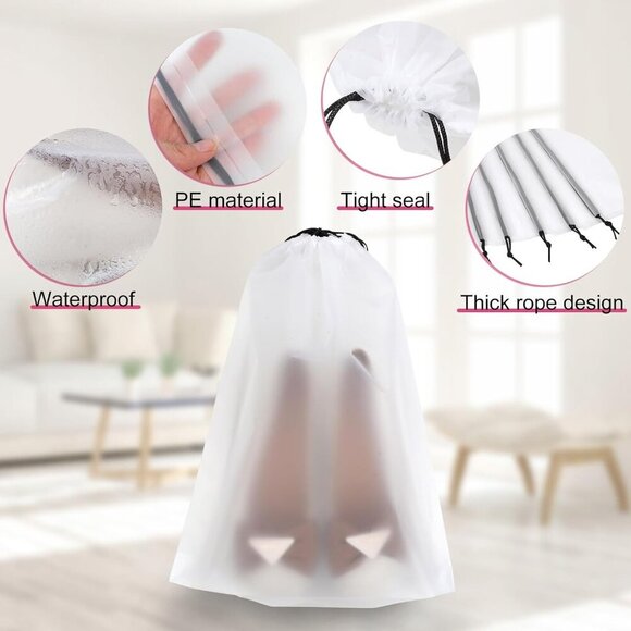 18 Pack Shoe Bags - 11.8in x 15.7in, Storage Bags for Packing, Travel Essentials - Picture 6 of 7